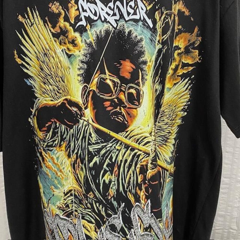 Soleful Threads Mens XL Angel Graphic T Shirt Black Streetwear Oversized Tee - Picture 2 of 12